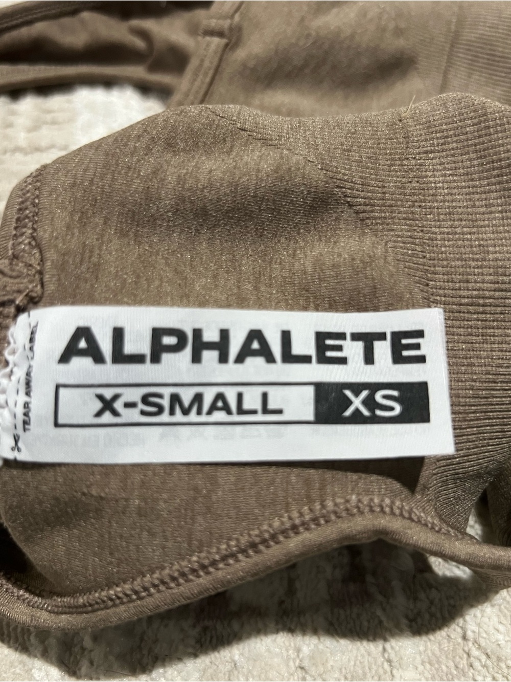 Alphalete Tan Seamless Racerback Sports Bra Size XS - Picture 3 of 4